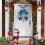 Artificial Christmas Wreath with Bow Blue 6