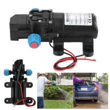 12V 60W Micro Diaphragm Water Pump 5L/Min, Black, 16.89.84.8cm