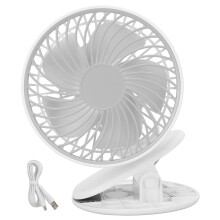 Tragbarer Tischventilator mit 360-Drehung, aerodynamischem Design und fünf Hochgeschwindigkeitsflügeln, individuell einstellbarem Winkel und