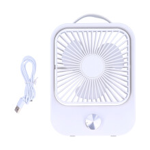 Ultra-Quiet Desk Fan: Rechargeable Travel Fan For Office Or Home Use With Stepless Speed Regulation