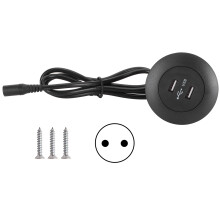 Enchufe de repuesto para sillón reclinable eléctrico, instalación versátil en muebles, carga USB dual para una carga segura de dispositivos