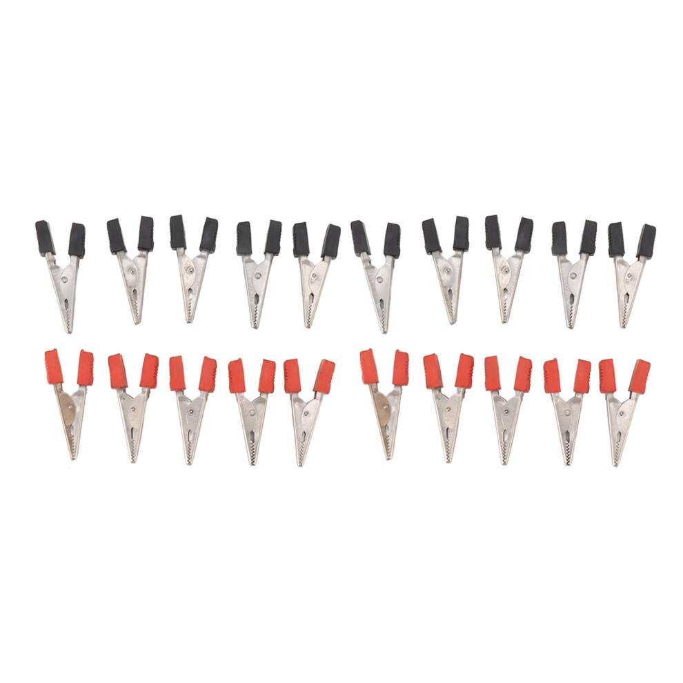 20Pcs Alligator Clips, Wide Application In Electronics Projects, Screw-Tightened Design For Firm Clamping, Commonly Used In Manual Welding Household 9425574274793