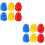 60Pcs Assorted Color Mini Doll Plastic Construction Party Hats 6