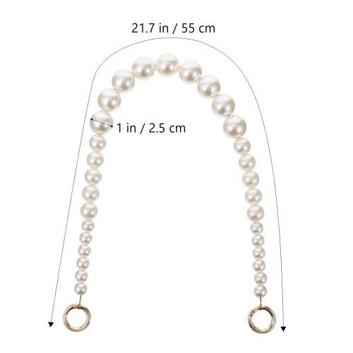 Pearl Chain Shoulder Straps For Handbags Chains Replacement 2