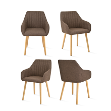 (Mocha Brown, Set of 4) Goeurvant Dining Chairs