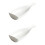 2Pcs White Ceramic Food Plate Bottle Shape Tray for Dinner Use 5