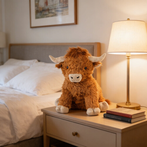 Tupukom Clearance Highland Cow Λούτρινο Ζωάκι – Χαριτωμένο Ρεαλιστικό Χνουδωτό Λούτρινο 1