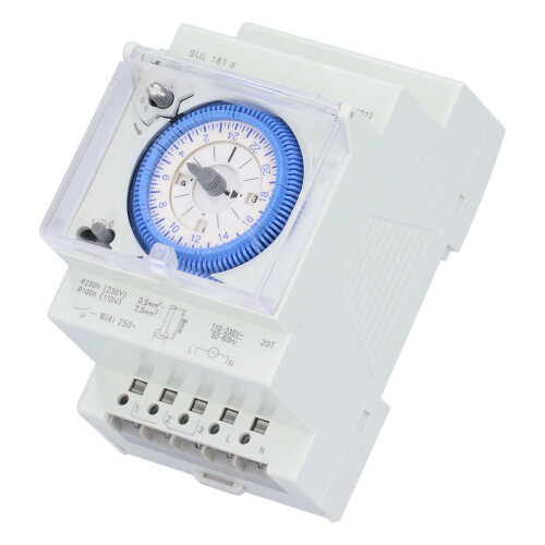 Διακόπτης χρονοδιακόπτη DIN Rail Mount, μηχανικός χρονοδιακόπτης για αυτόματο έλεγχο, 2