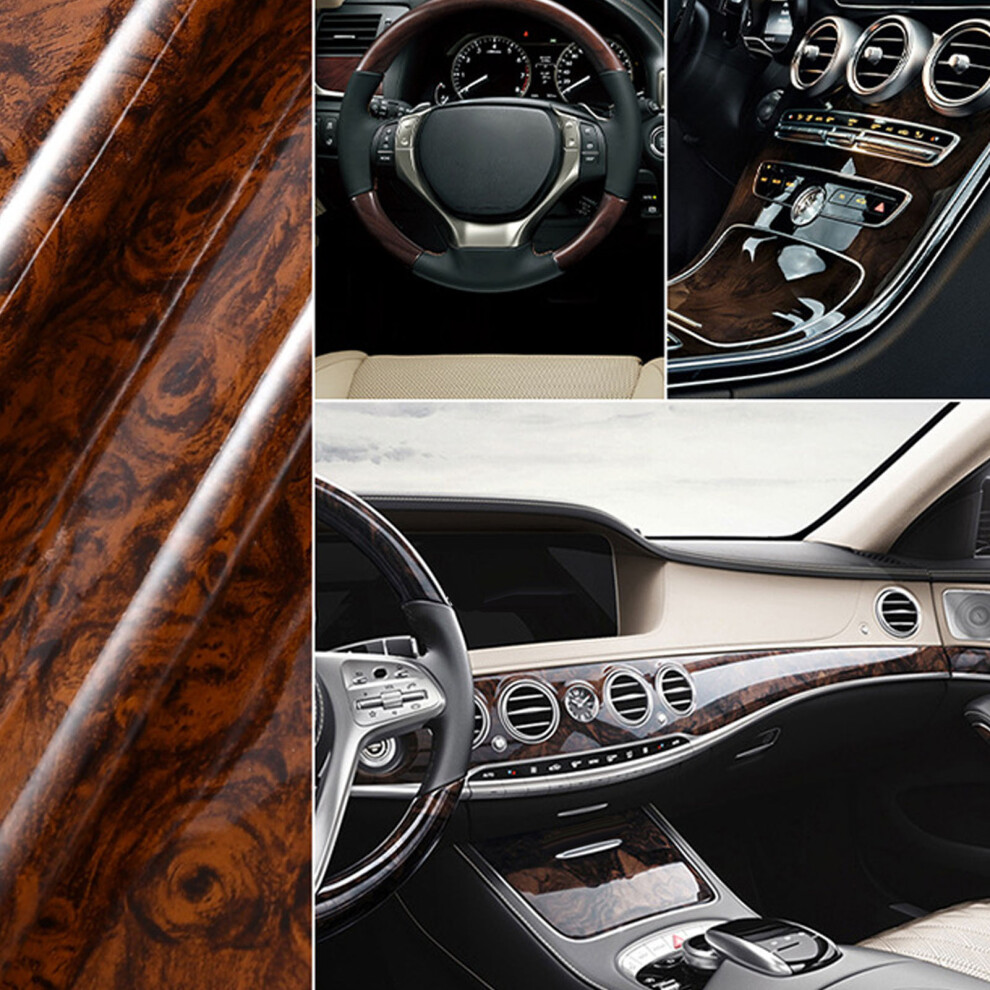 38Cm Carbon Fibre Steering Wheel Grip Brown 7055741188855
