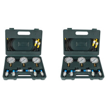 2X Hydraulic Pressure Guage Excavator Hydraulic Pressure Test Kit with Testing Hose Coupling and Gauge Tools