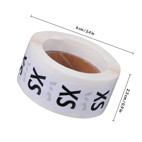 Multi Color Clothing Size Round Sticker Self-Adhesive Label 1