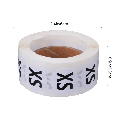 Multi Color Clothing Size Round Sticker Self-Adhesive Label 2