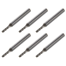 6pcs 3mm6mm12mm60mm 4 Flutes HSS AL End Mill Milling Cutter Tool