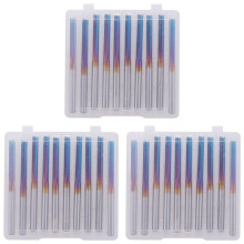 30Pcs 3.175 Shank Coated Straight End Mill 2 Flute Carbide Milling Cutter for Wood Plastic CNC Engraving Bit