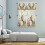 Easter Rabbit Kitchen Curtains and Valance Set Beige 6