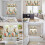 Easter Rabbit Kitchen Curtains and Valance Set Beige 7