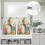 Easter Rabbit Kitchen Curtains and Valance Set Beige 8