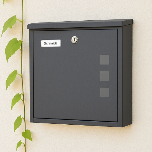 Letterbox with Viewing Window - Wall-Mounted, Iron, C4 Slot 1