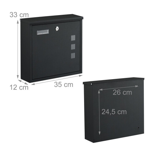 Letterbox with Viewing Window - Wall-Mounted, Iron, C4 Slot 2