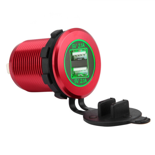 Ένδειξη LED Υποδοχή Φορτιστή USB, Διπλή Θύρα USB QC3.0 Γρήγορη Φόρτιση Ανθεκτικό στη 2