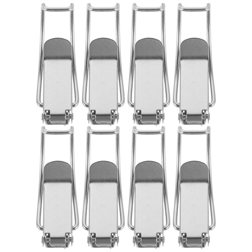 16Pcs Heavy Duty Iron Spring Buckle Locks for Sealed Containers Silver 1