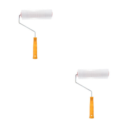 2Stk Weißer Stachelwalzen-Roller Robustem Material Für Bodenbelag 2