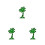 3Pcs Green Palm Tree Lights LED with for Events 2