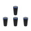 4Pcs Waterproof Blue Plastic Car Trash Can Multi Use Car Storage Bin 6