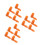 15Pcs Orange Rubber Plug Caps for High Temp Resistant 3