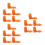 15Pcs Orange Rubber Plug Caps for High Temp Resistant 4