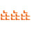 15Pcs Orange Rubber Plug Caps for High Temp Resistant 7