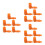 15Pcs Orange Rubber Plug Caps for High Temp Resistant 8