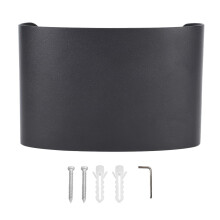 Solas Balla LED Uiscedhíonach Solas Sconce Nua-Aimseartha Solas Aonfhoirmeach agus Geal Coigilt Fuinnimh Saolré Fada Uiscedhíonach Grianscéithe
