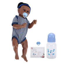 Poseable Arms And Legs Realistic Newborn Baby Dolls Birthday Gift Set Reborn Baby Dolls Lifelike Soft Body Sparkling Eyes African American Handmade