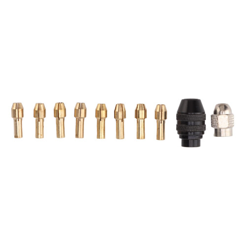 Drill Chuck & Collet Set Brass 4485 Quick Change with 2 Nuts for Rotary Tools 2