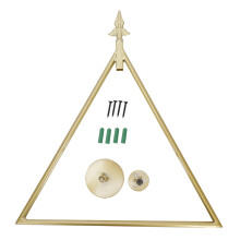 Cloche de table élégante en forme de triangle nordique, cloche décorative extérieure en métal et fer pour installations murales de style
