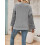 Γυναικείο oversized πουλόβερ με λεοπάρ μοτίβο σε χρωματικό μπλοκ, άνοιξη 2025, άνετο, 5