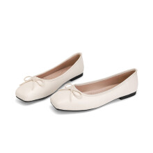 Willtoo damesko med sløyfe for pene, komfortable lavhælte, lukkede slip-on-sko med firkantet tå, til fest, bryllup og ferie