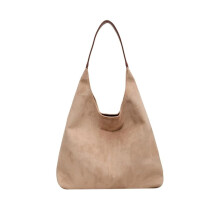 Tote tas voor dames, slouchy hobo tas, suède tas, schoudertas, leren hobo tas, trendy tote tas, casual handtas (wit)