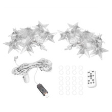 Dreamy Star String Lights, Warm White Fairy, Battery Operated For Romantic Indoor Outdoor Decor
