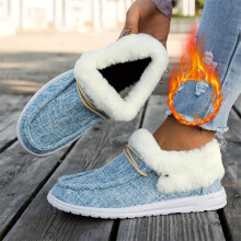 Willtoo laarzen voor dames 2025 Trendy sneeuwlaarzen Winterschoenen met bontvoering Warme instaplaarzen Comfortabele antislip enkellaarsjes