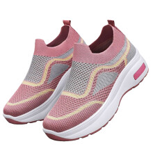 Willtoo Damen-Sneaker zum Hineinschlüpfen mit orthopädischer Fußgewölbeunterstützung, Luftpolsterung und rutschfester Sohle – Atmungsaktive