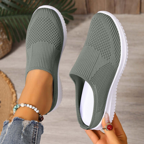 Willtoo2026Γυναικεία slip-on αθλητικά παπούτσια, υφαντά ορθοπεδικά αναπνεύσιμα μαλακά