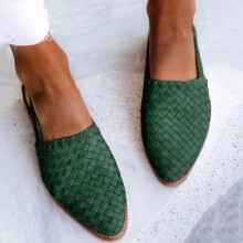 Scarpe basse a punta da donna, scarpe casual intrecciate, sandali comodi e tinta unita, sandali da donna in saldo a meno di 20 dollari, sandali da