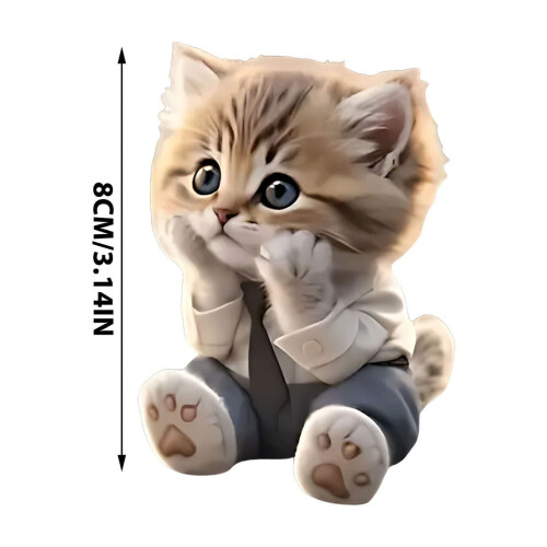 Désodorisant pour voiture Cat, clip de ventilation, design plat 2D 2