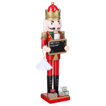 Quebra-nozes de Natal ETEREAUTY, artesanato de madeira multicolorido para decoração de Natal com quadro-negro.