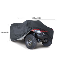Čierny kryt na štvorkolku, odolný vodotesný kryt na terénne vozidlá Quad4Wheeler, celoročná vonkajšia UV ochrana, kompletné vonkajšie