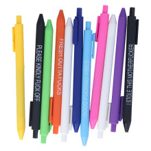 Stylos à encre à séchage rapide pour écrire des gros mots au bureau, stylos originaux avec des citations inspirantes pour une touche d'humour