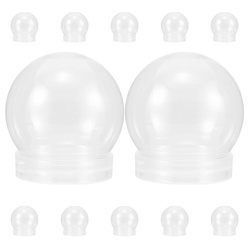 48Pcs DIY Transparent Snow Globe Balls Plastic for Winter Decorations 1
