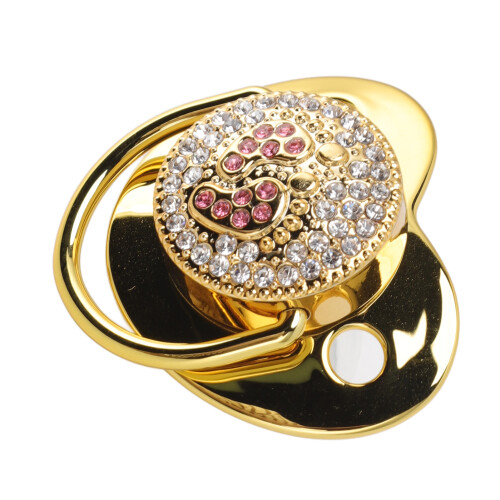 Εξατομικευμένη πιπίλα Bling για βρέφη, καμπυλωτό σχέδιο, μαλακή πιπίλα σιλικόνης με 2